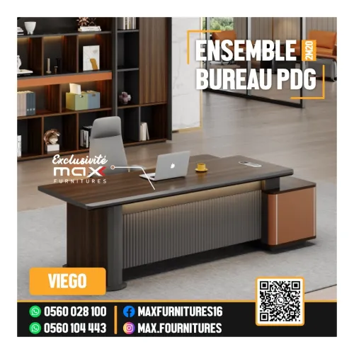 ENSEMBLE DE BUREAU PDG - VIP - IMPORTATION - VIEGO - 2,20M