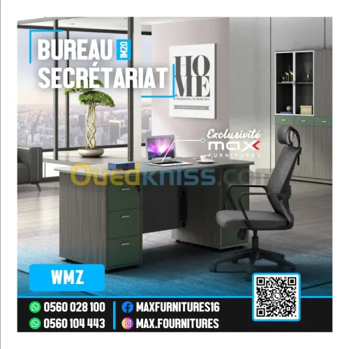 ENSEMBLE DE BUREAU SECRÉTARIAT - IMPORTATION - WMZ - 1,20M