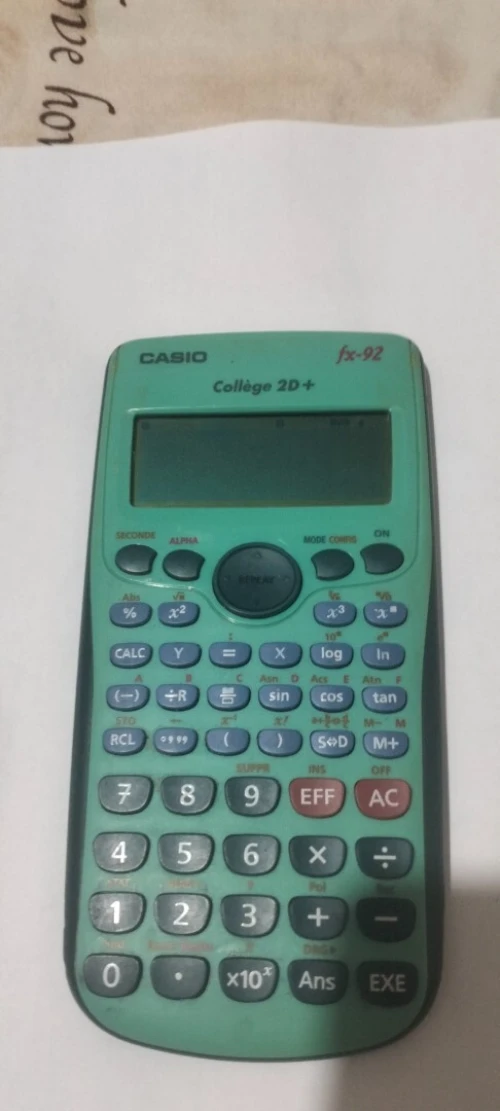 Calculatrice Scientifique Casio FX 92 Collège 2D+