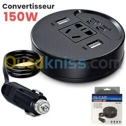 CONVERTISSEUR DE TENSION ROND 12V 220V 150W