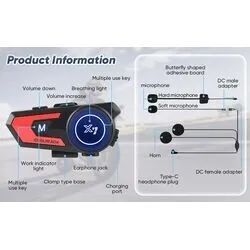Bluetooth pour casque de moto X7