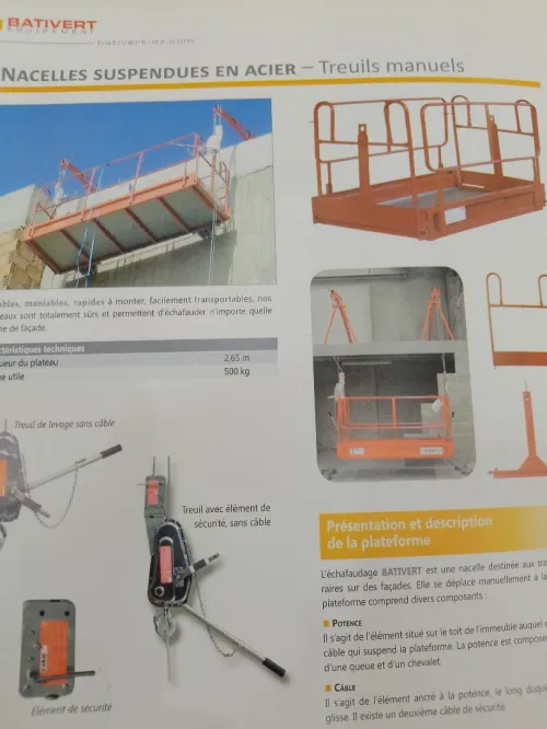 Location Nacelle suspendu 