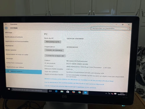 PC HP ordinateur de bureau 