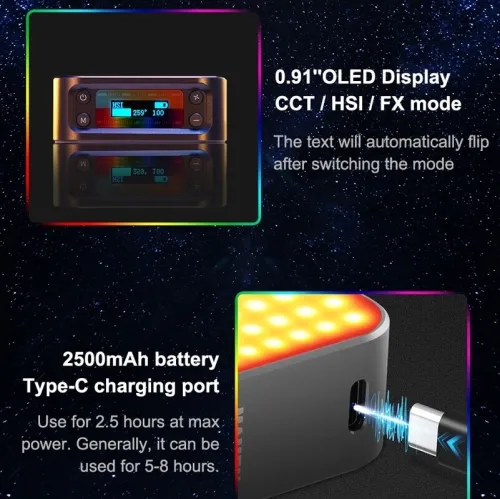 Mamen LED-D01 Double-Sided RGB LED Lights