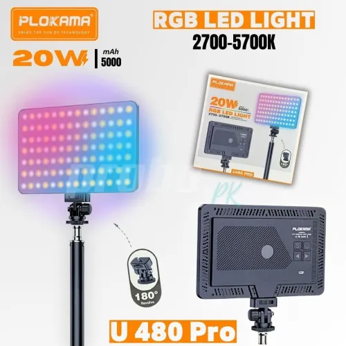 Plokama U480 PRO Rechargeable RGB LED Photography/Videography Fill Light SALE