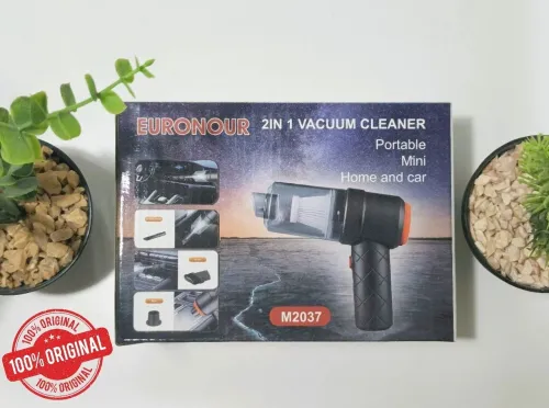 Mini Aspirateur Portable EURONOR (M2037) Sans Fil - 2 En 1 pour Voiture/Maison