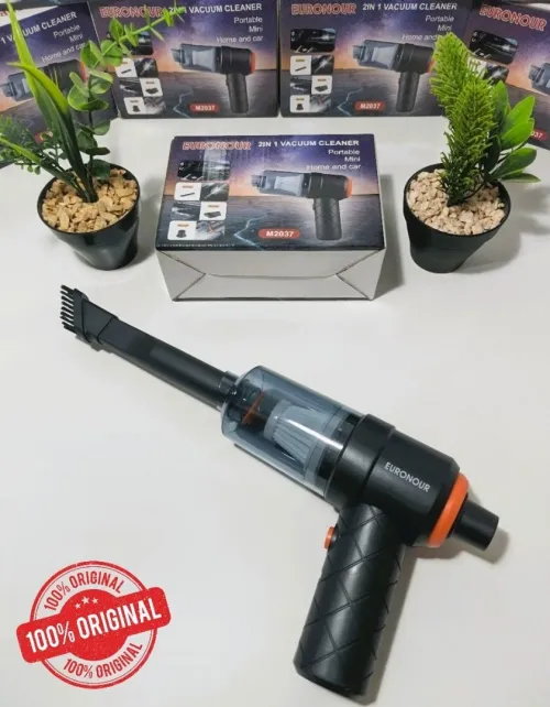 Mini Aspirateur Portable EURONOR (M2037) Sans Fil - 2 En 1 pour Voiture/Maison