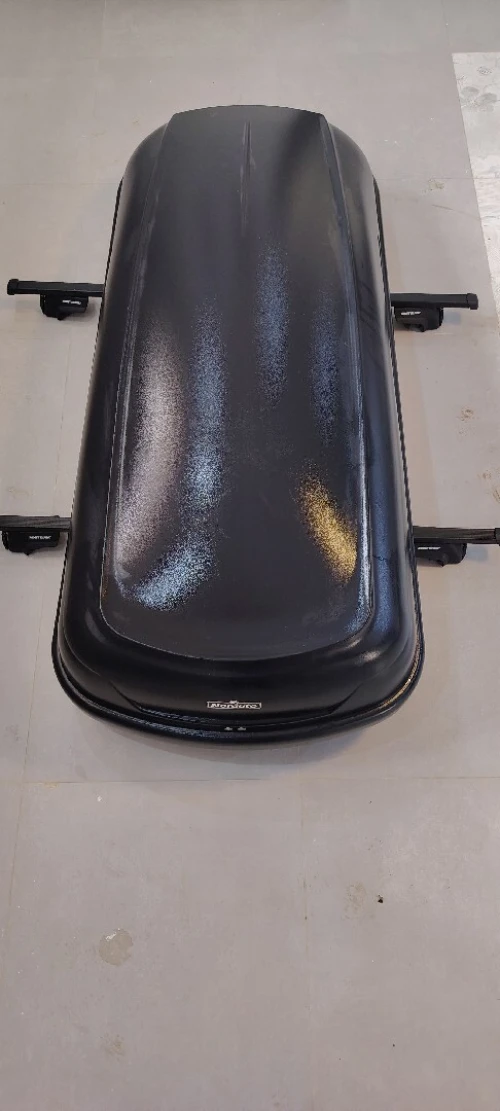 Coffre de toit BERMUDE NORAUTO 4100 + porte bagage