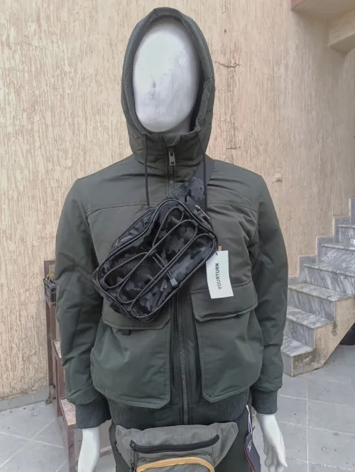 veste +  cargo jack and jones  originals + sac banane 