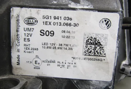 PHARE VW Golf 7 VII GTE Lift DOUBLE LED 16-20 RH