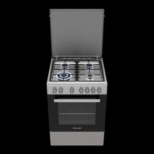 CUISINIERE BRANDT 4F+TAB GAZ/ELE VENTILE INOX