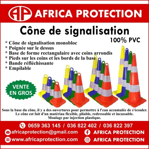 Cône de signalisation 100% PVC