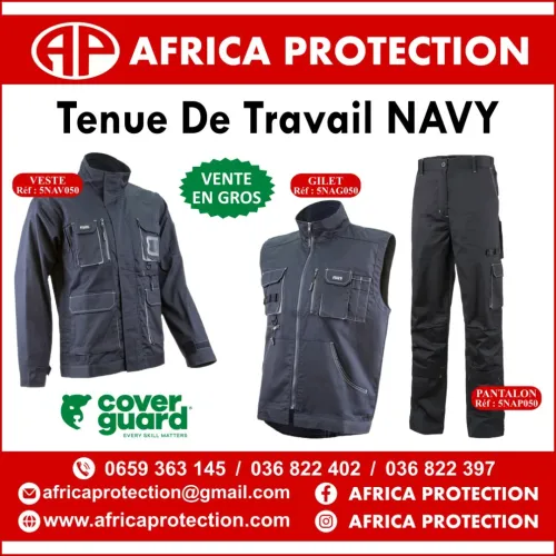 TENUE DE TRAVAIL NAVY (VESTE + GILET + PANTALON) 
