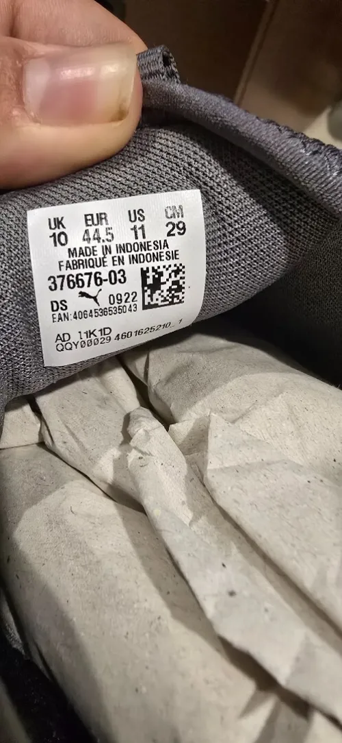 Basquettes puma gris avec boîte 