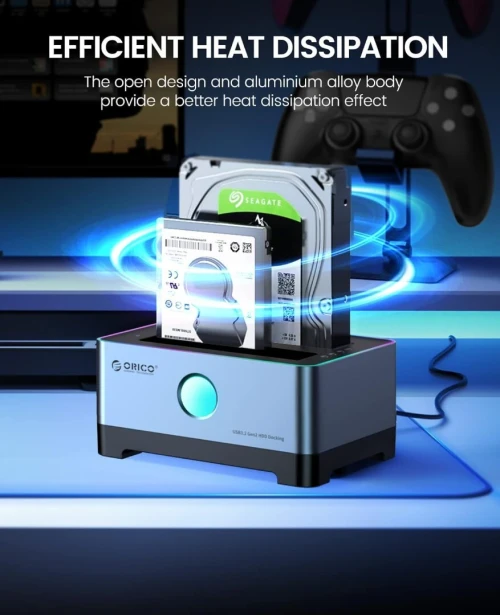 ORICO USB C RGB Stations d accueil pour Disque Dur , Clonage HDD SSD 3.5 2.5 Docking Station