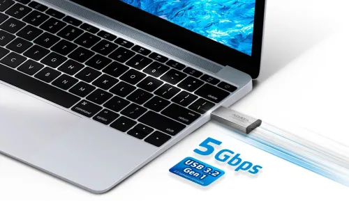 FLASH DISQUE 128GB ADATA USB 3.2 UR350 Métal étanche et Solide, Backup Software