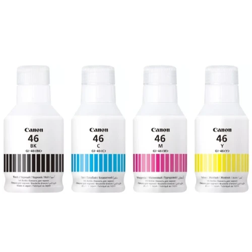 PACK BOUTEILLE D'ENCRE CANON 46 GI-46 BK C M Y ORIGINAL