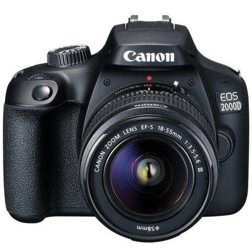 CANON EOS 2000D - Reflex 24.1 MP - Écran LCD 3" - Full HD - Wi-Fi - NFC + Objectif EF-S 18-55 mm