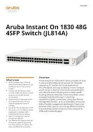 SWITCH HPE ARUBA 1830 48 PORTS 4 PORTS SFP JL814A