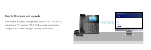 FLYINGVOICE - FIP14G (IPBX VOIP) IP PHONE ENTREPRISE écran couleur 3.5", WiFi - 8 Lignes SIP - PoE