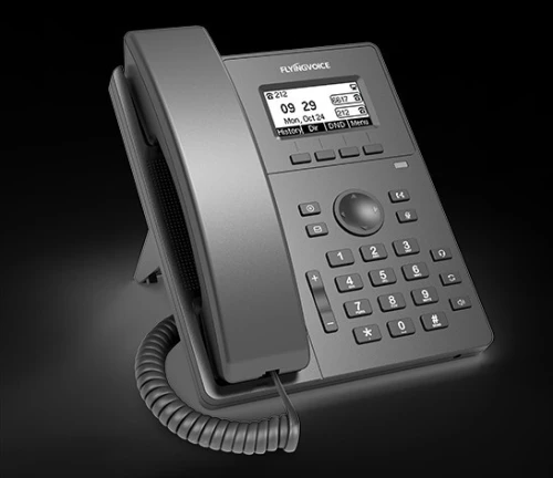 FLYINGVOICE - P10G - IP PHONE VoiP IPBX  2 Lignes SIP - 2xGE RJ45 ports PoE, sans alimentation