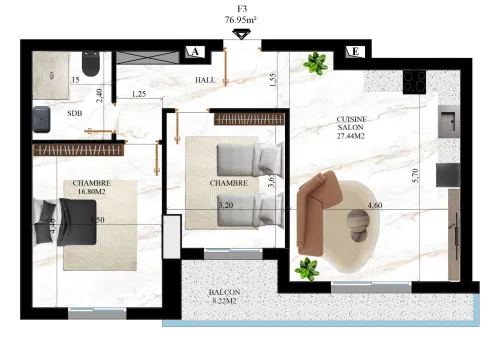 Vente Appartement F3 Alger Ain benian