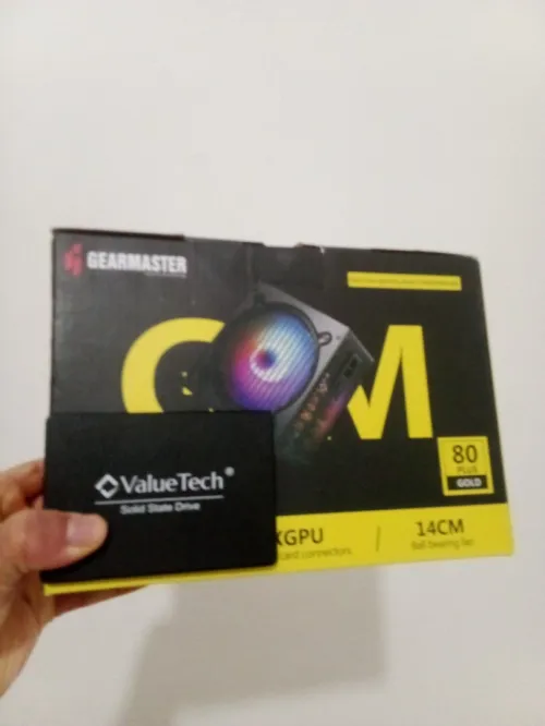 Power supply gearmaster 500w rgb 80plus gold+SSD 128GB