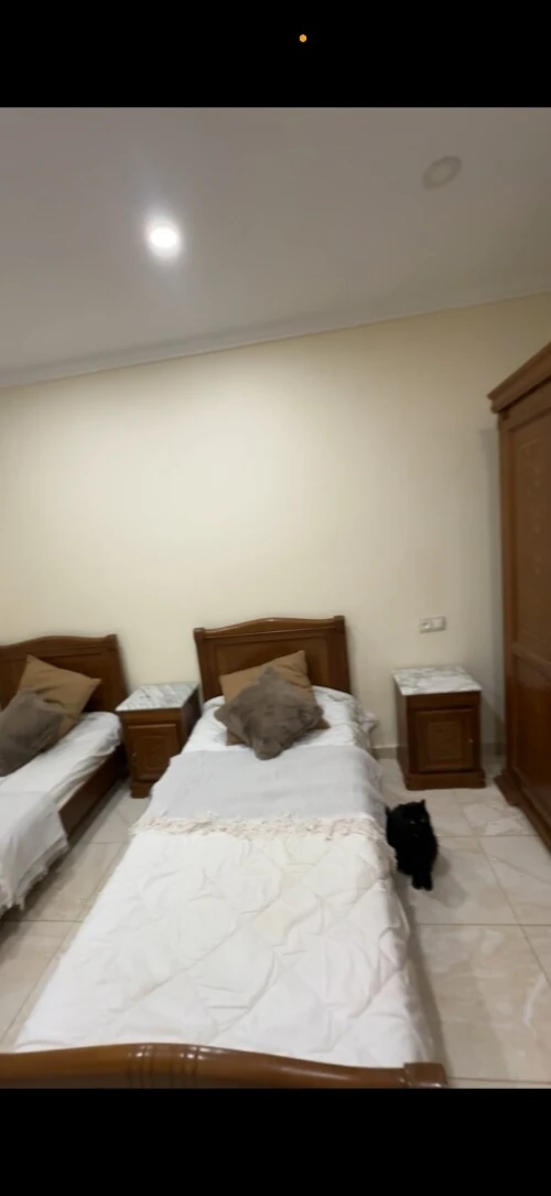 Chambre haître bois foncé massif