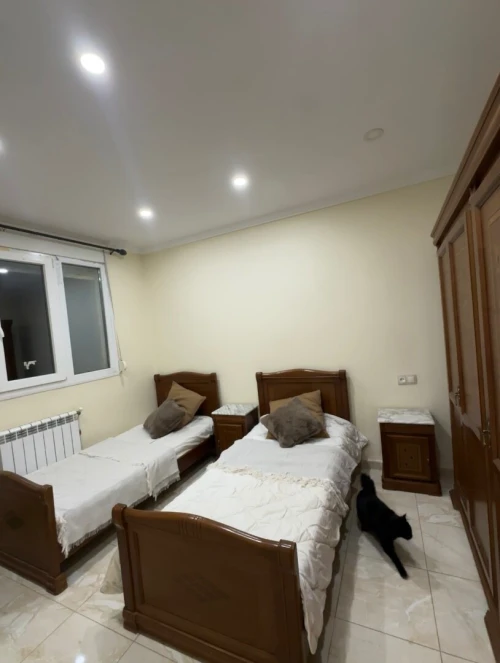 Chambre haître bois foncé massif