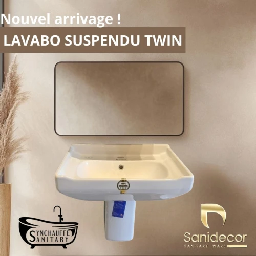 LAVABO CARRE CERAMIQUE SANIDECOR