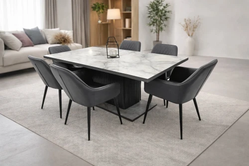 Table High Gloss WPC Effet Marbre