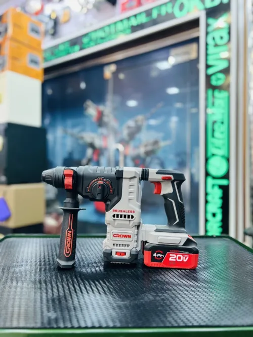 Perforateur Burineur Sans Fil Crown 20V MAX Brushless