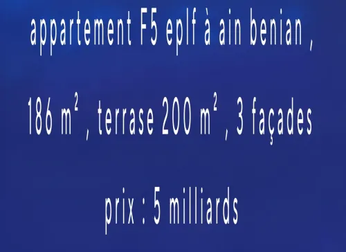 Vente Appartement F5 Alger Ain benian