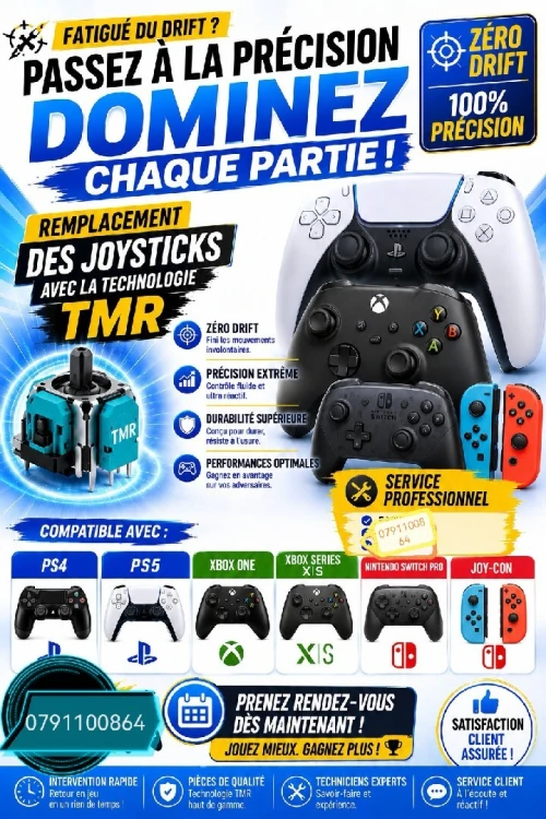 Reparation console et manette ps4 ps5 Nintendo switch xbox