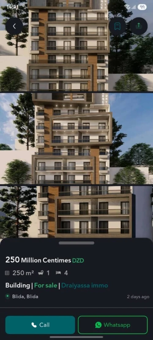 Vente Appartement F4 Blida Beni mered