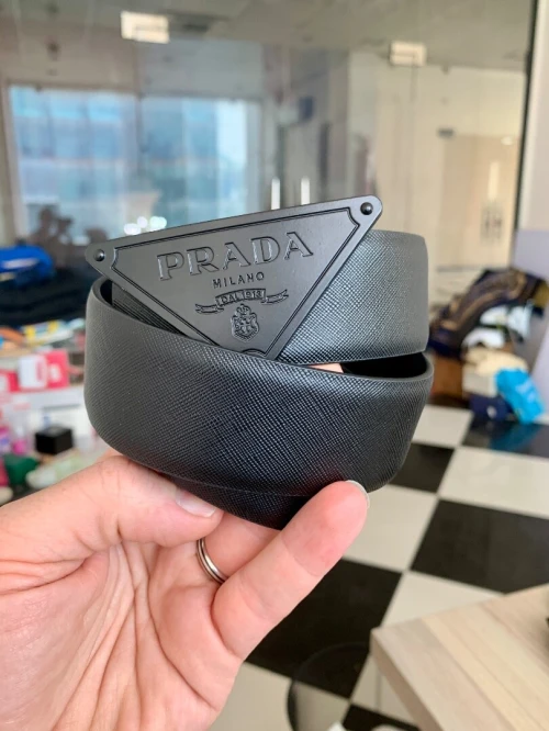 CEINTURE PRADA BLACK MATTE 2025