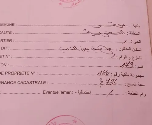 Vente Terrain Tiaret Sougueur