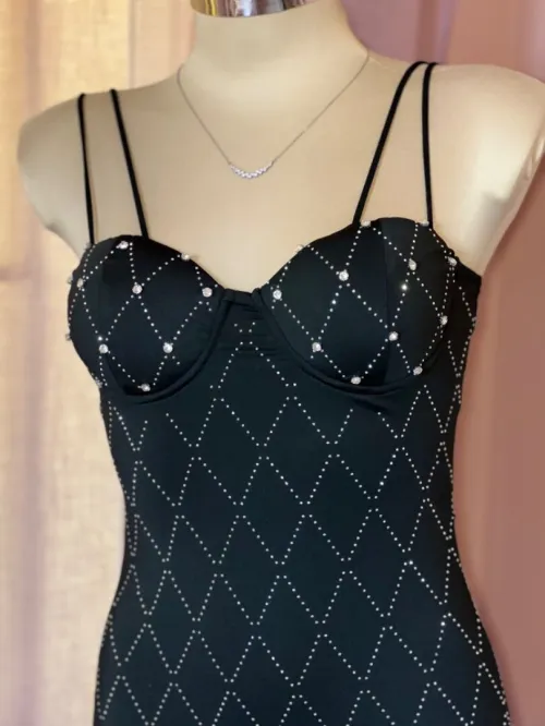 Robe soirée noire moulante