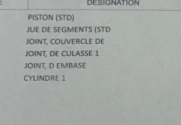 cylindre piston pochette de joint complet yamaha xmax 300 d'origine yamaha France