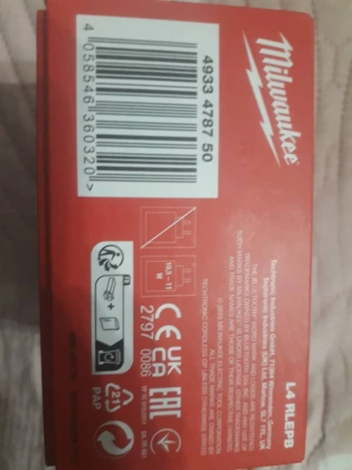 Écouteurs de chantier Bluetooth Milwaukee L4 RLEPB - Neuf