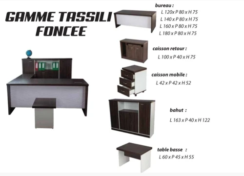 ENSEMBLE DE BUREAUX EN MÉLAMINÉ OU MDF