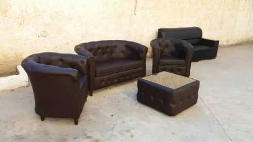 SALON EN SIMILI CUIR OU EN CUIR