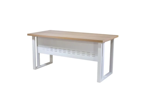 BUREAU ECO CLAIRE EN MÉLAMINE PIEDS MÉTAL OU BOIS 