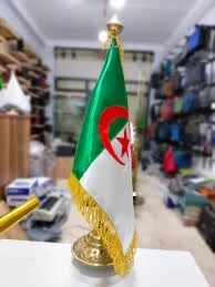 DRAPEAU ALGER + SOCLE PM ( 20X30 )