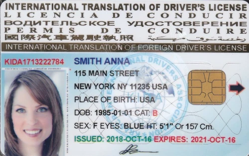 Permis international USA ( 10 ANS )