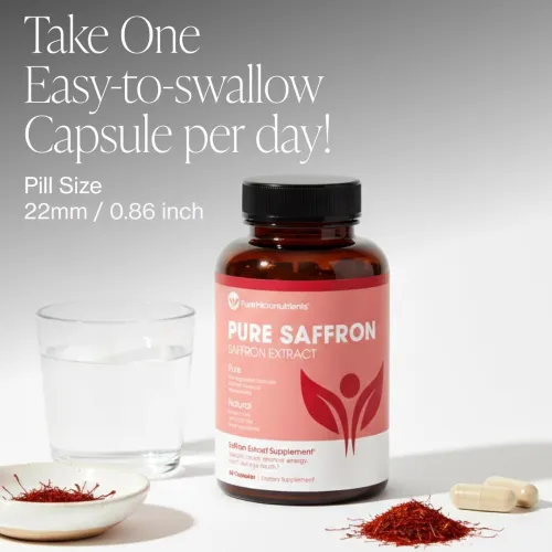 Saffron Supplements 100% Pure Saffron Extract 60 Capsules USA PRODUCT
