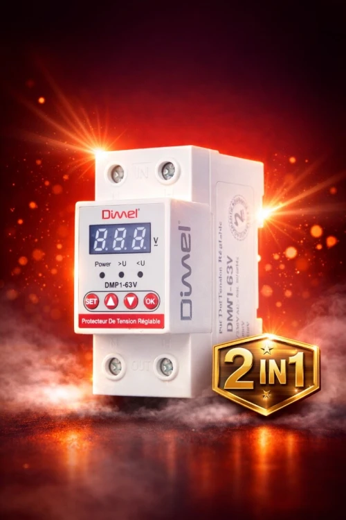 Protecteur de tension DIMEL 63v (Surtension & Sous-tension réglables ).