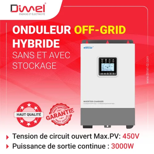 ONDULEUR OFF GRID HYBRIDE SANS ET AVEC STOCKAGE