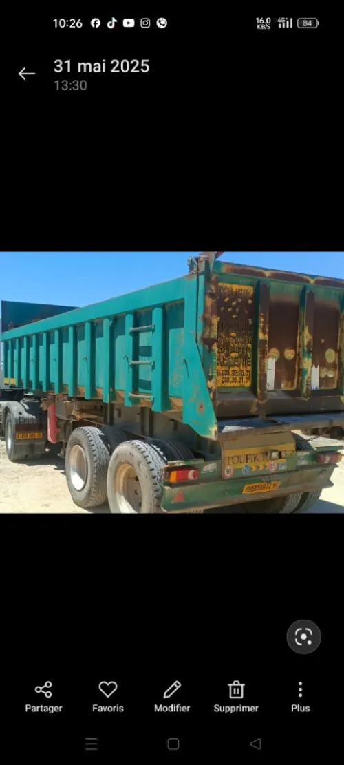 Toufik trailer Benne carrière 2014