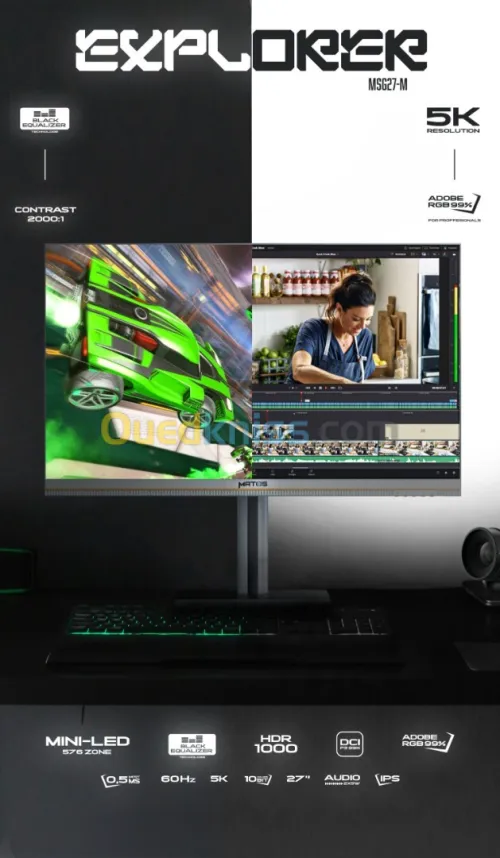 Matos EXPLORER Mini LED Professional Monitor 27 5k with Fast IPS 